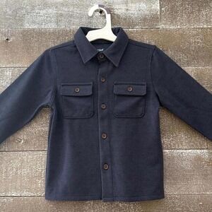 Toddler Boys' Long Sleeve Button-up Shirt - Cat & Jack™ Dark Blue